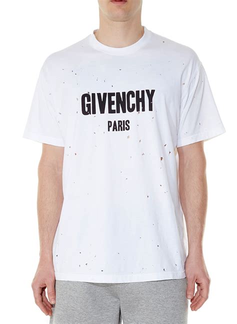 givenchy paris mens hole t shirt|givenchy long sleeve t shirt.